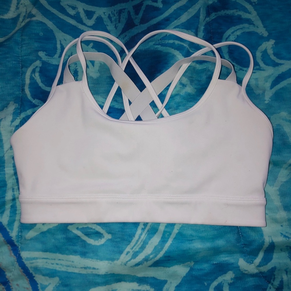 White sports bra